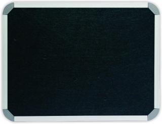 600 x 450mm Aluminium Frame Felt Info Board - Black 