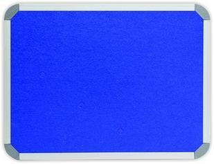 600 x 450mm Aluminium Frame Felt Info Board - Royal  Blue 