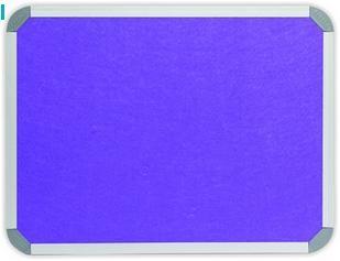 1200 x 900mm  Aluminium Frame Felt Info Board - Purple 