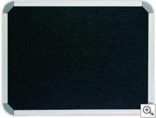 1200 x 1000mm  Aluminium Frame Felt Info Board - Black 