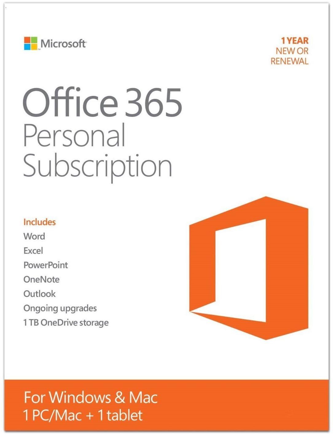 Microsoft Office 365 Personal 1 Year Subscription Fpp For Windowsmac Media Less Za 3496