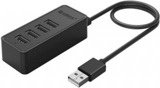 W5P-U2 4 Port USB2.0 Hub - Black 