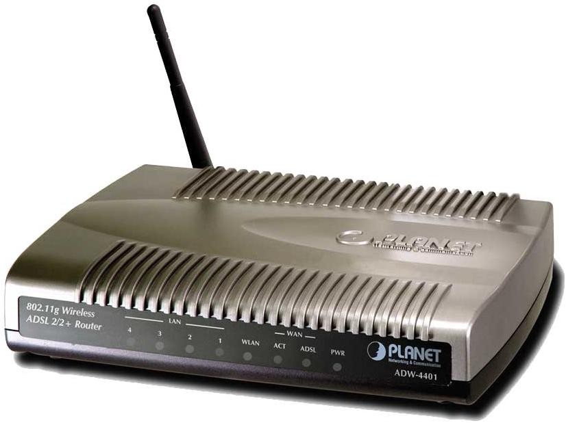 Planet Networking Adsl2 Wireless 80211g Modemrouter With 4 Ethernet