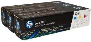 126A 3-pack Cyan/Magenta/Yellow LaserJet Toner Cartridges (CF341A) 