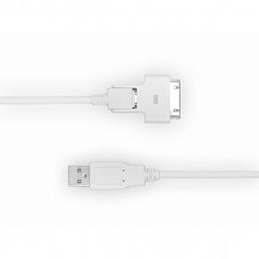 Male Apple 30 pin / MicoUSB connector To Male USB Cable - White (C-3X00-W1S0) - 30cm 