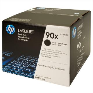 90X 2-pack High Yield Black Laser Toner Cartridge (CE390XD) 