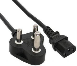 Male 3 pin Plug To Female Kettle Plug Power Cable - 1.8m 