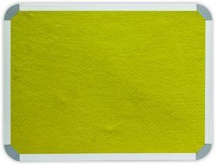 600 x 450mm Aluminium Frame Felt Info Board - Yellow 