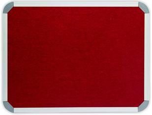 600 x 450mm Aluminium Frame Felt Info Board - Burgandy 