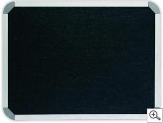 1200 x 900mm  Aluminium Frame Felt Info Board - Black 