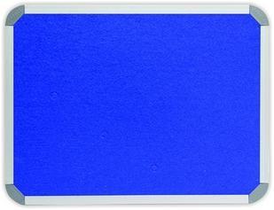 1500 x 900mm  Aluminium Frame Felt Info Board - Royal Blue 