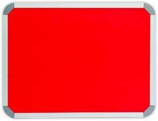 1500 x 1200mm  Aluminium Frame Felt Info Board - Red 