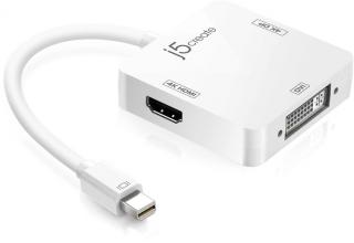 JDA173 Mini DisplayPort to 4K DisplayPort/4K HDMI/DVI-D Adapter 