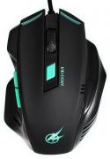 AROKH X-1 USB Optical Gaming Mouse - Black & Green