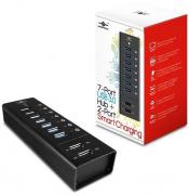 7 port USB 3.0 Aluminum Smart Charging Hub