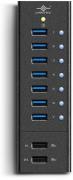 7 port USB 3.0 Aluminum Smart Charging Hub