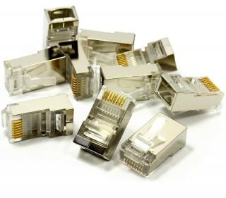 CAT6 RJ45 Shielded Connectors - 50 pack 