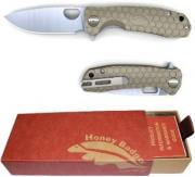 HB1022 Honey Badger Small Flipper Knife - Tan