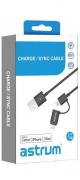 AC330 2-in-1 USB To Micro-USB and Lightning 1.2m Charge & Sync Cable - Grey