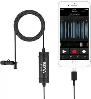 BY-DM1 Lightning Omni-directional Lavalier Microphone for iOS Devices 