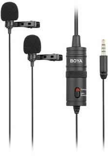 BY-M1DM Dual Omni-directional Lavalier Microphone 