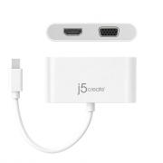 JCA174 USB-C to Dual HDMI & VGA Multi-Display Adapter