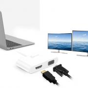 JCA174 USB-C to Dual HDMI & VGA Multi-Display Adapter