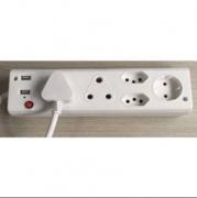 5 Port Multi-plug with 2 x USB Ports