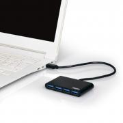 4 Port USB3.0 Hub - Black