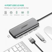 USB-C to 4-Port USB 3.0 Hub - Black