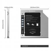 M95SS SATA3.0 Optical Caddy Drive - Silver