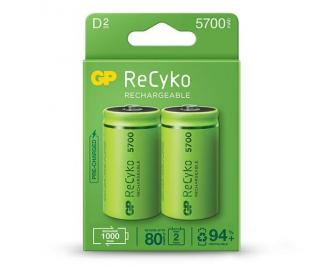Recyko Rechargeable NiMH 570D D Batteries - 2 pack 