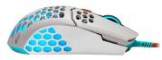 MasterMouse MM711 Retro Gaming Mouse - Matte Grey/Sky Blue