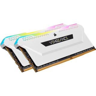 Vengeance RGB Pro SL 2 x 16GB 3200MHz DDR4 Desktop Memory Kit - White (CMH32GX4M2E3200C16W) 