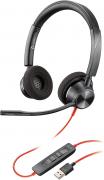 Blackwire 3300 Series C3320 USB-A headset - Black (Microsoft Teams version)