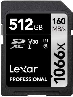 Professional 512GB SDXC UHS-I 1066x Class 10 Memory Card 