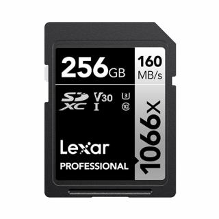 Professional 1066x Silver 256GB SDXC UHS-I 1066x Class 10 Memory Card 