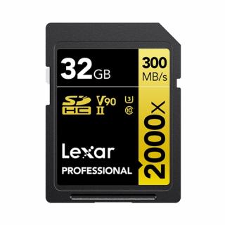 Professional 2000x Gold 32GB SDXC UHS-II 2000x Memory Card 