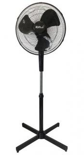 Alva Air 40cm Plastic Pedestal Fan - Black 