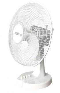 30cm Plastic Desk Fan (White) 