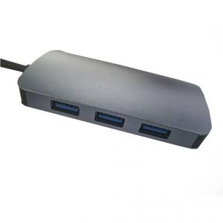 Gigabit Ethernet & 3-port USB3.0 Hub Multi-Adapter 