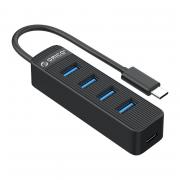 USB Type C to 4x USB3.0 Hub - Black