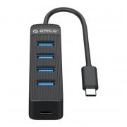 USB Type C to 4x USB3.0 Hub - Black