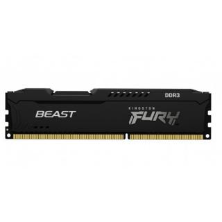Fury Beast Black 8GB 1600MHz DDR3 Desktop Memory Module - Black (KF316C10BB/8) 