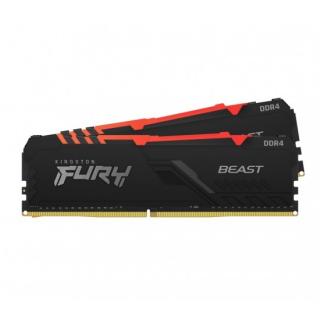 Fury Beast RGB 2 x 8GB 2666MHz DDR4 Desktop Memory Kit - Black (KF426C16BBAK2/16) 