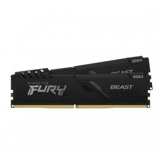 Fury Beast Black 2 x 8GB 2666MHz DDR4 Desktop Memory Kit - Black  (KF426C16BBK2/16) 