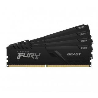 Fury Beast Black 4 x 32GB 2666MHz DDR4 Desktop Memory Kit - Black (KF426C16BBK4/128) 