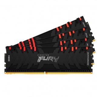 Fury Renegade RGB 4 x 8GB 3000MHz DDR4 Desktop Memory Kit - Black (KF430C15RBAK4/32) 