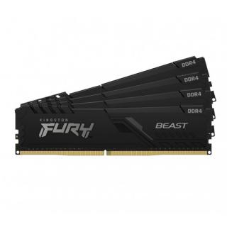 Fury Beast Black 4 x 16GB 3000MHz DDR4 Desktop Memory Kit - Black (KF430C15BB1K4/64) 