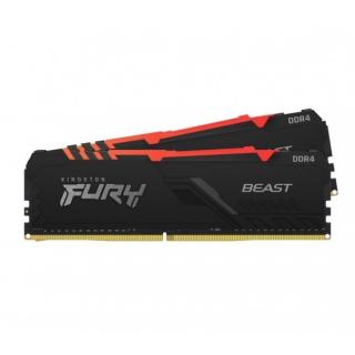 Fury Beast RGB 2 x 32GB 3000MHz DDR4 Desktop Memory Kit - Black (KF430C16BBAK2/64 